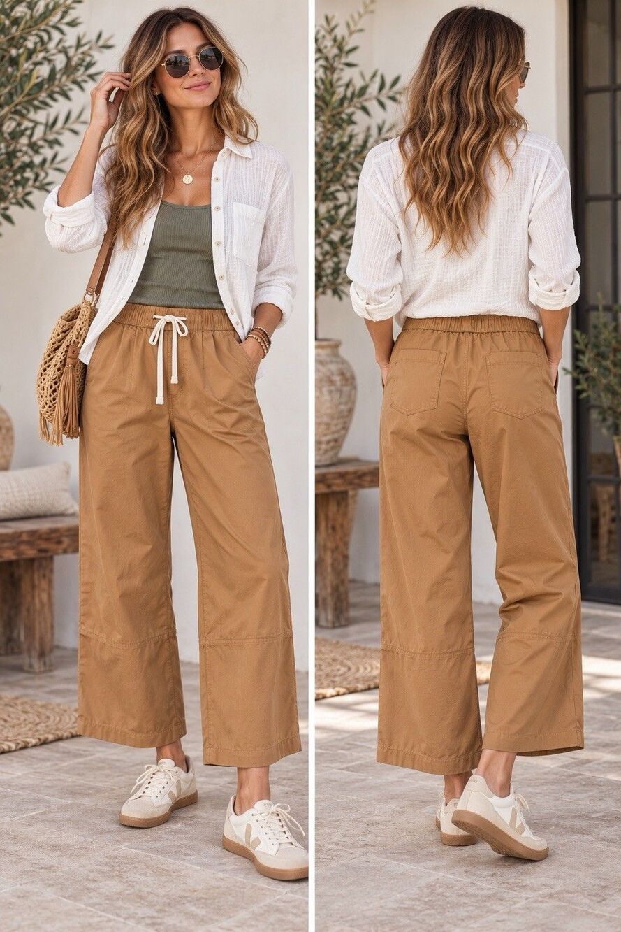 Pact Daily Twill Jogger Pant In Camel Size L